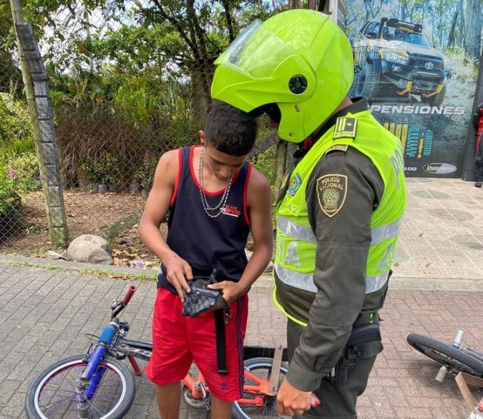 En bicicleta