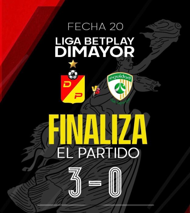 Deportivo Pereira 3 - Equidad 0