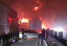 Choque masivo en Japón deja dos muertos y 26 heridos